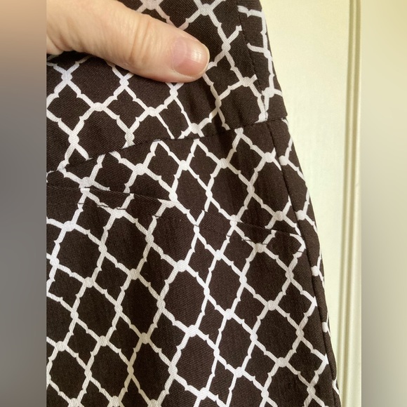 🪻Charter Club Pant Shop Classic Fit Brown & White Patterned Pants A - Picture 7 of 8